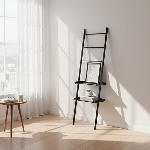 Estante em Escada Preto-Kasa-Home Story