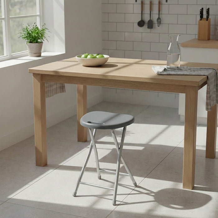 Banco Dobrável Metal Cinza-Kasa-Home Story