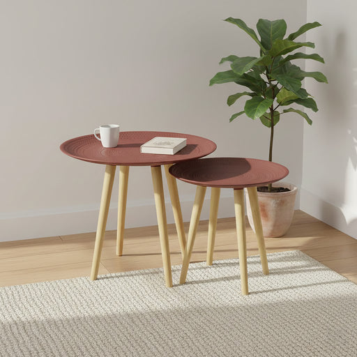 Conjunto 2 Mesas Droplet Ocre-Kasa-Home Story