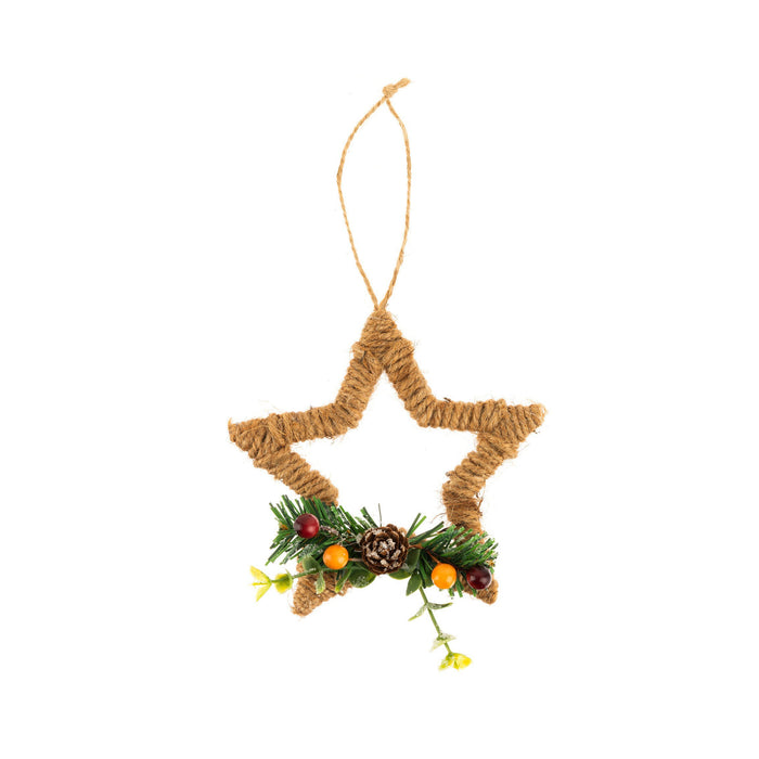 Ornamento 10cm Estrela Rattan