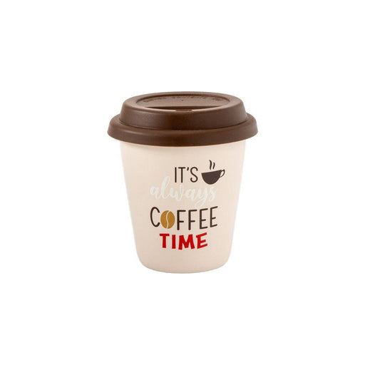 Copo com Tampa Silicone 290ml It's Always Coffee Time Kasa Home Story
