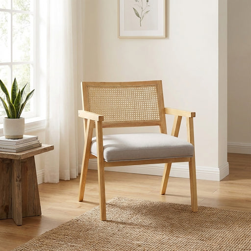 Cadeirão Madeira e Rattan Visby-Kasa-Home Story