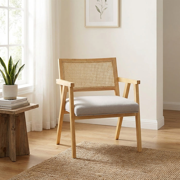 Cadeirão Madeira e Rattan Visby-Kasa-Home Story