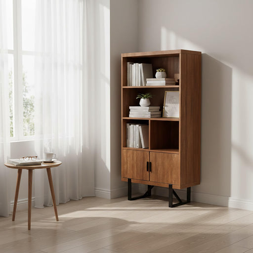 Estante 3 Prateleiras e Portas Nordic-Kasa-Home Story