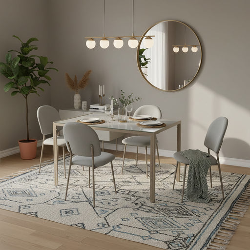 Conjunto de Refeição Story Mesa com 4 Cadeiras-Kasa-Home Story