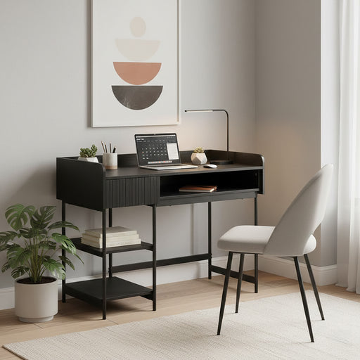 Secretária 110cm Story Preto-Kasa-Home Story