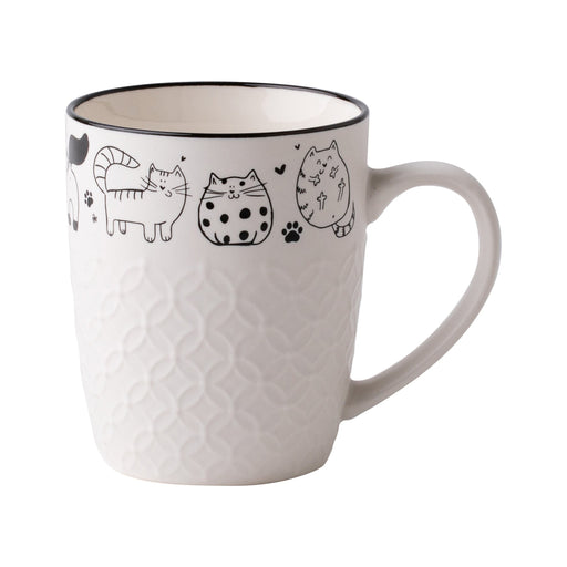 Caneca 380ml Gatos A com Relevo-Kasa-Home Story