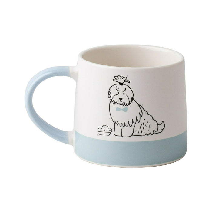 Caneca 380ml Cão com Fundo Azul-Kasa-Home Story