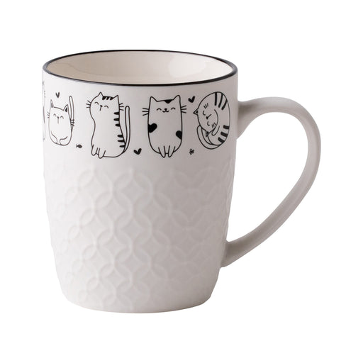 Caneca 380ml Gatos B com Relevo-Kasa-Home Story