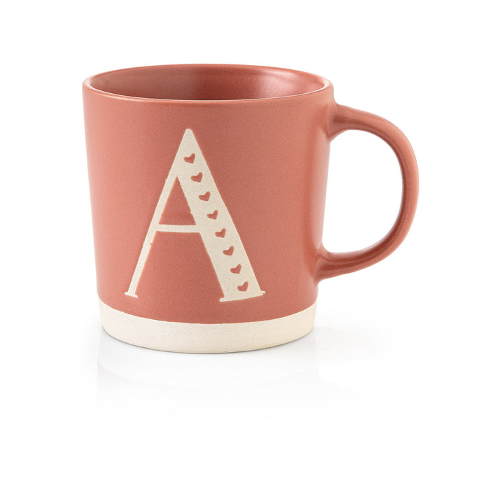 Caneca 330ml Rosa Letra A-Kasa-Home Story