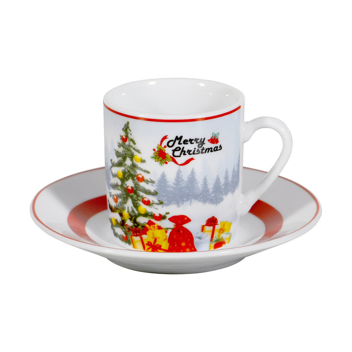 Conjunto 4 Chávenas Café 80ml Árvore de Natal