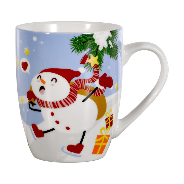 Caneca Boneco Neve 320ml com Peluche