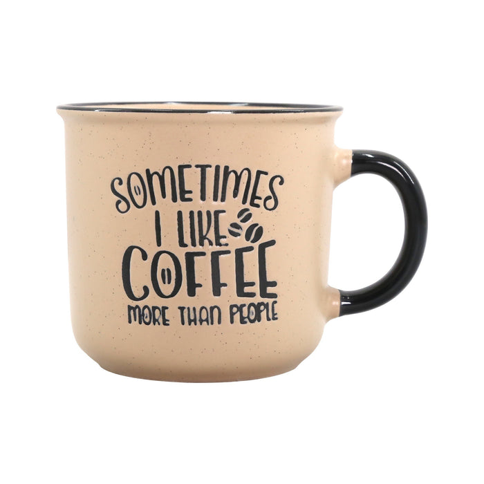 Caneca Bege 450ml Sometimes I Like Coffee