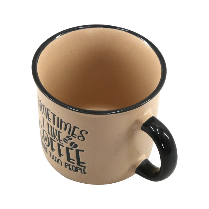 Caneca Bege 450ml Sometimes I Like Coffee