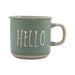 Caneca com Relevo 420ml Verde Hello-Kasa-Home Story