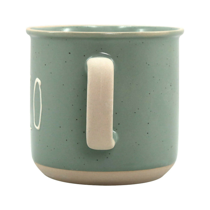 Caneca com Relevo 420ml Verde Hello-Kasa-Home Story