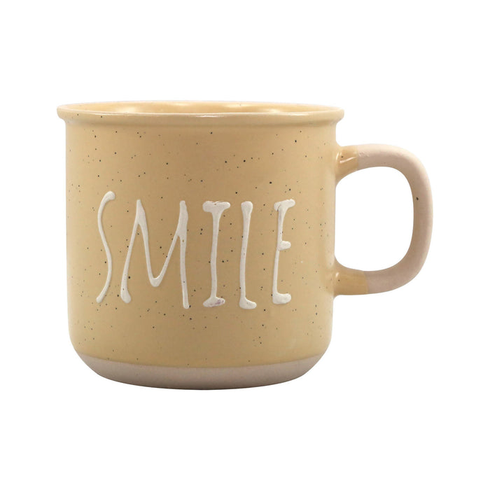 Caneca com Relevo 420ml Amarela Smile-Kasa-Home Story