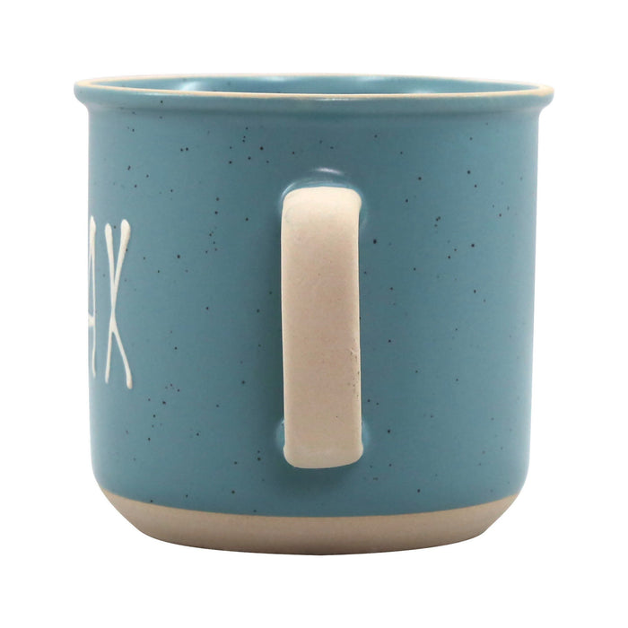 Caneca com Relevo 420ml Azul Relax-Kasa-Home Story