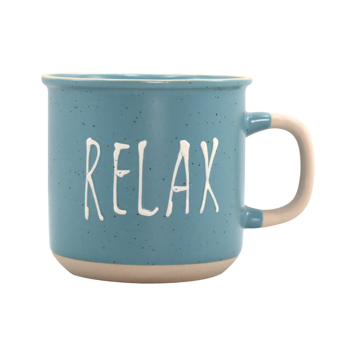 Caneca com Relevo 420ml Azul Relax-Kasa-Home Story