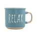 Caneca com Relevo 420ml Azul Relax-Kasa-Home Story