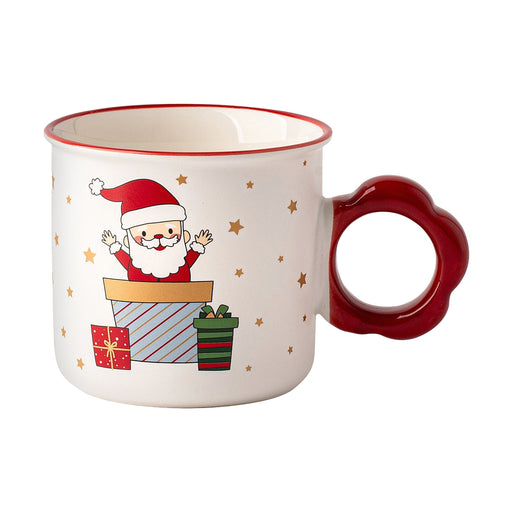 Caneca Vintage 410ml Asa Flor Pai Natal-Kasa-Home Story