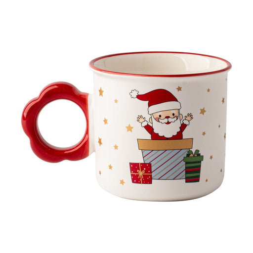 Caneca Vintage 410ml Asa Flor Pai Natal-Kasa-Home Story