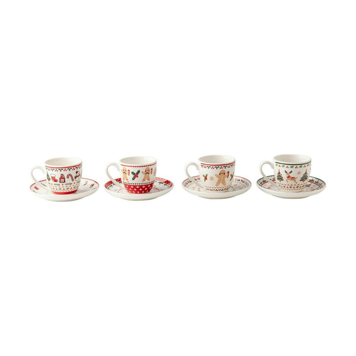 Conjunto 4 Chávenas Café 80ml Motivos Natal-Kasa-Home Story