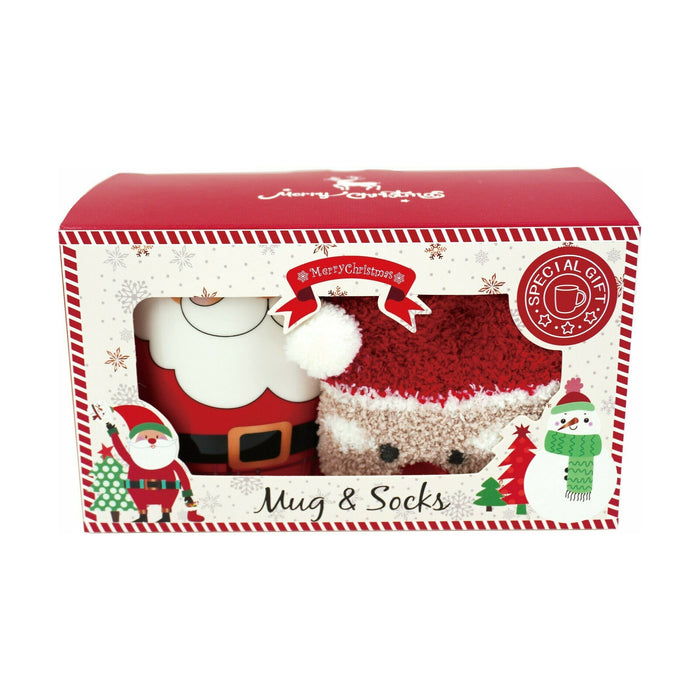 Conjunto Caneca Pai Natal 360ml com Meias