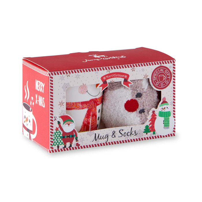 Conjunto Caneca Pai Natal 360ml com Meias