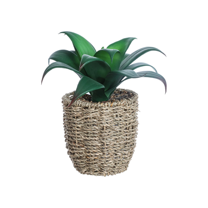 Planta Artificial com Vaso Palha