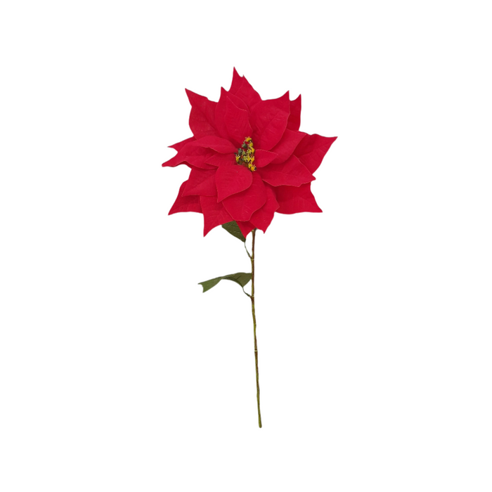 Haste De Poinsetia Veludo 80Cm