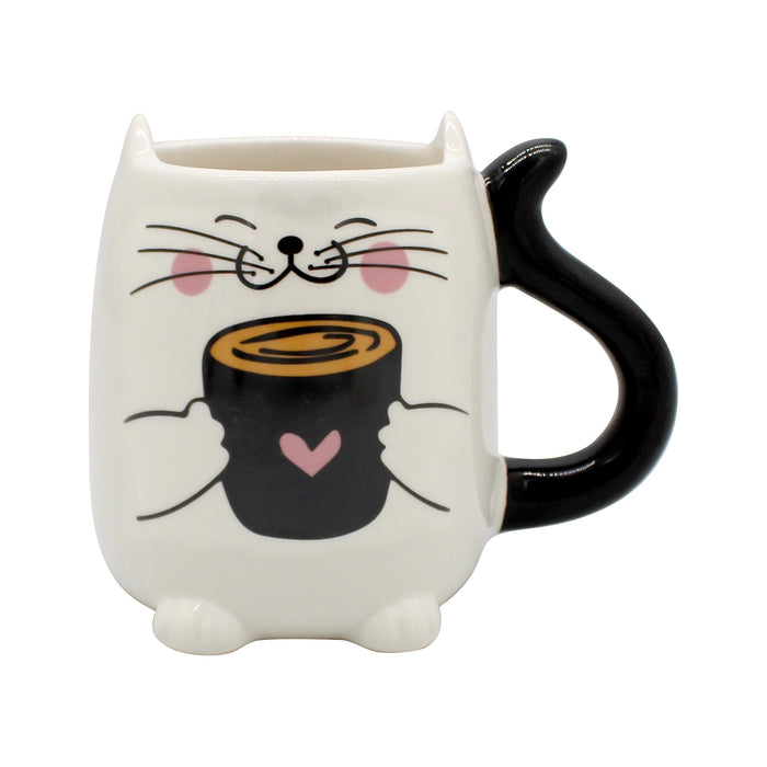 Caneca Gato Olhos Pretos com Asa e Cauda-Kasa-Home Story