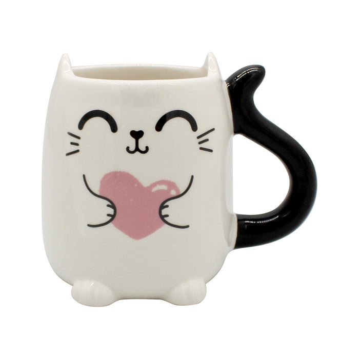 Caneca Gato Coração com Asa e Cauda-Kasa-Home Story
