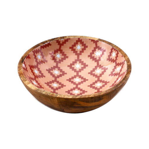 Taça Madeira 19cm Losangos Rosa-Kasa-Home Story