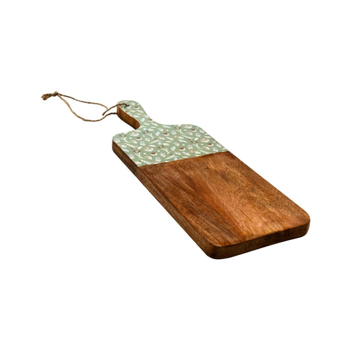 Tábua Madeira Retangular Flores Verde-Kasa-Home Story