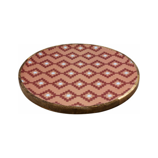 Prato Redondo Madeira 30cm Losangos-Kasa-Home Story