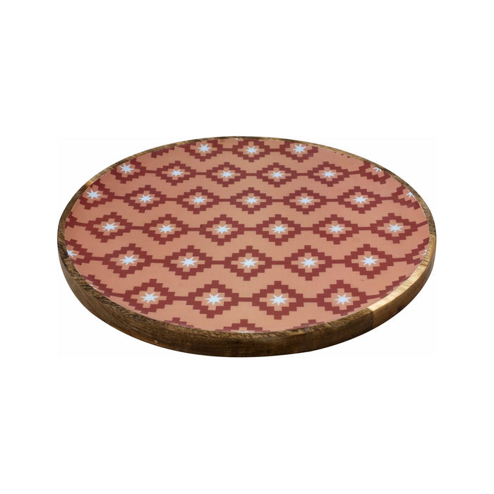 Prato Redondo Madeira 30cm Losangos-Kasa-Home Story