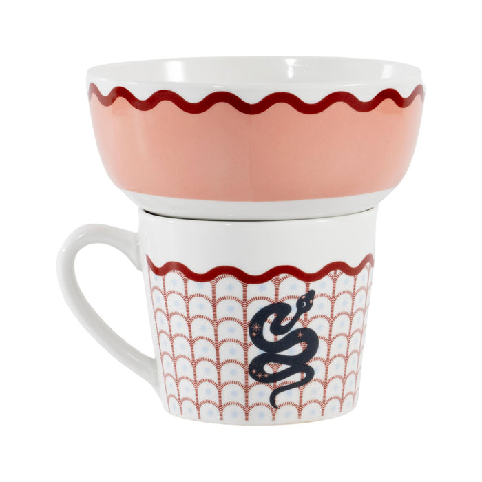 Conjunto Caneca e Taça Serpente Cosmos-Kasa-Home Story