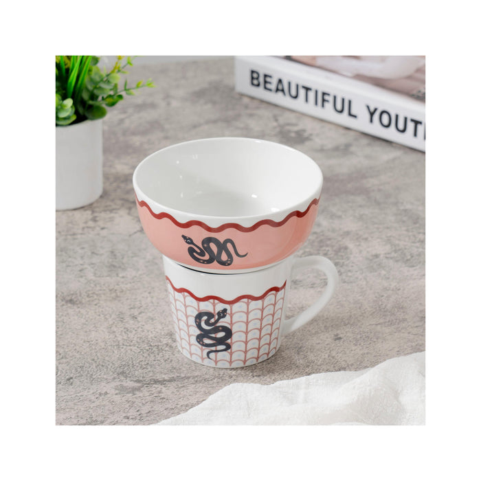 Conjunto Caneca e Taça Serpente Cosmos-Kasa-Home Story