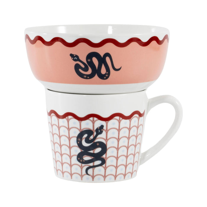 Conjunto Caneca e Taça Serpente Cosmos-Kasa-Home Story