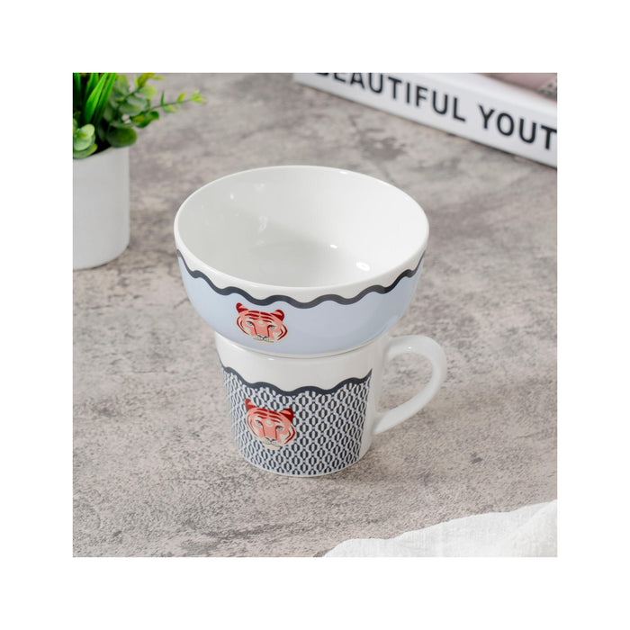 Conjunto Caneca e Taça Tigre Cosmos-Kasa-Home Story