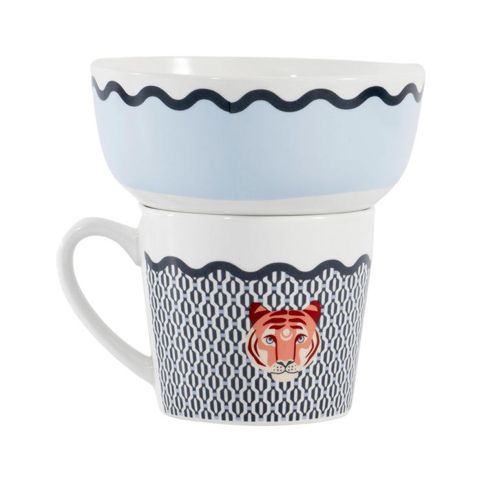 Conjunto Caneca e Taça Tigre Cosmos-Kasa-Home Story