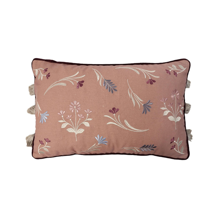 Almofada 30x50cm Flores Bordada Plantópia-Kasa-Home Story