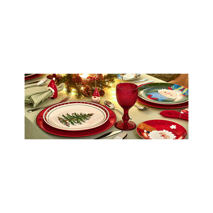 Serviço Seis Pessoas Árvore com Rebordo Vermelho-Kasa-Home Story