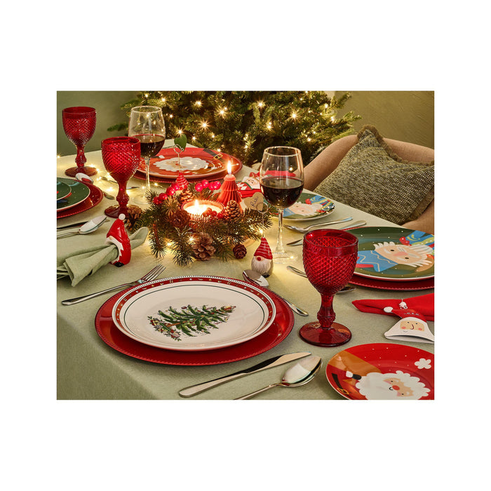 Serviço Seis Pessoas Árvore com Rebordo Vermelho-Kasa-Home Story