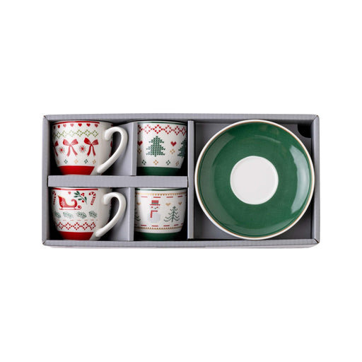 Conjunto 4 Chávenas Café Motivos Natal-Kasa-Home Story