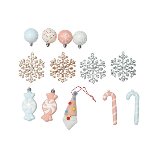 Conjunto 24 Mini Ornamentos Rosa-Kasa-Home Story