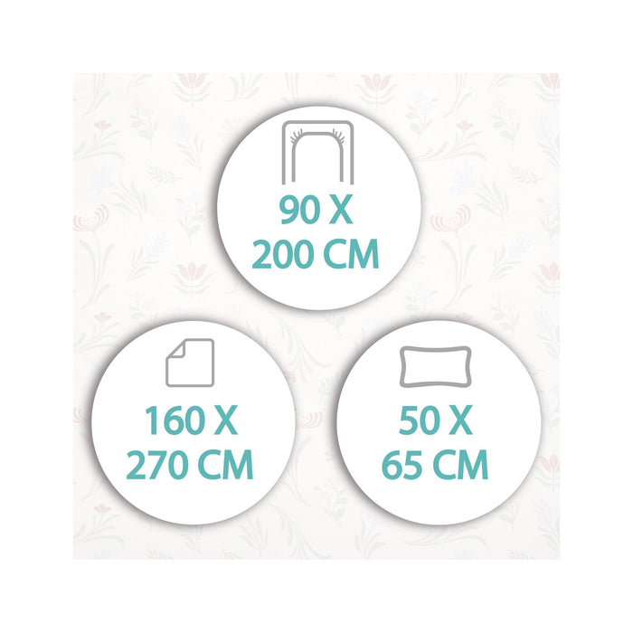 Conjunto Lençóis Coral Flores Plantópia-Kasa-Home Story