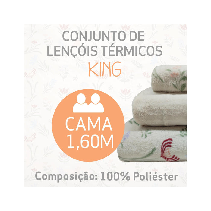 Conjunto Lençóis Coral Flores Plantópia-Kasa-Home Story