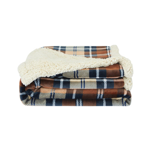 Manta Borreguito Xadrez Bege-Kasa-Home Story